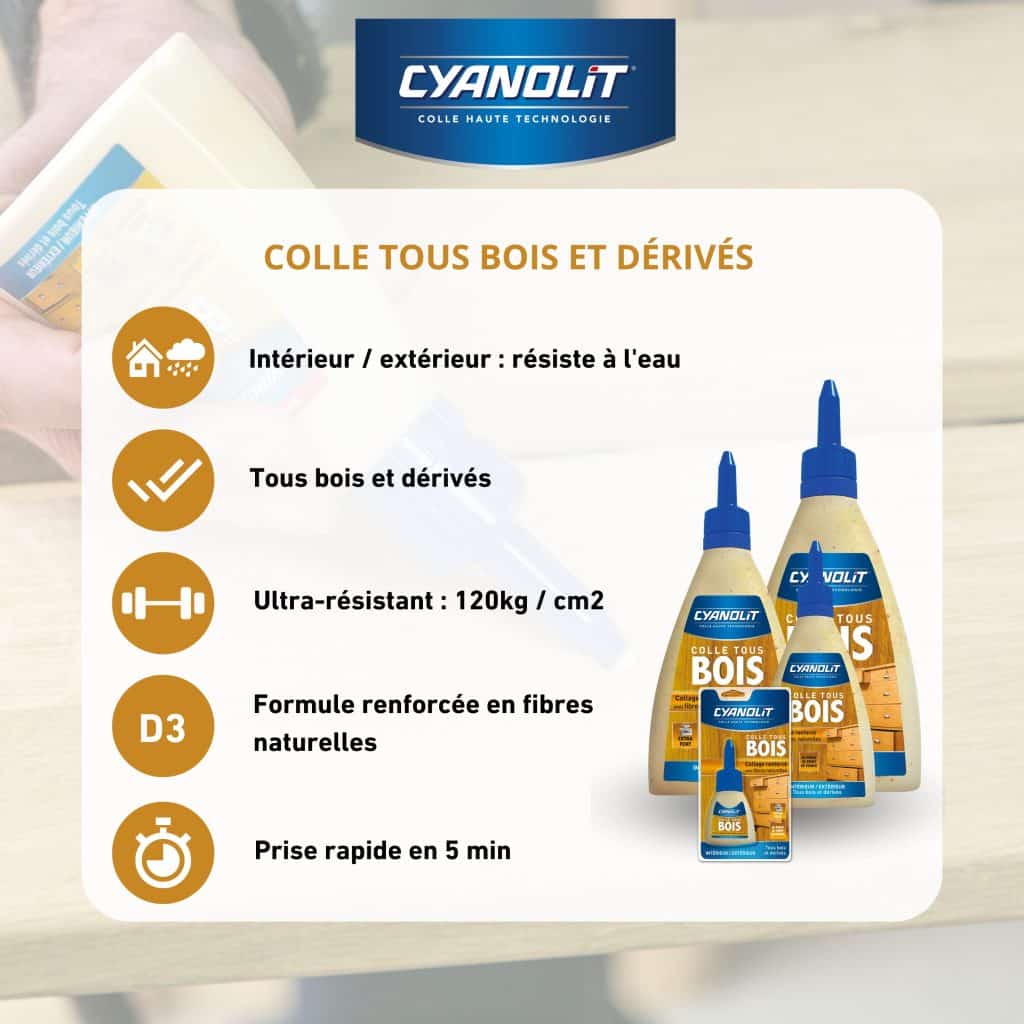 Colle à bois extraforte colle vinylique transparente, séchage progressif — free download