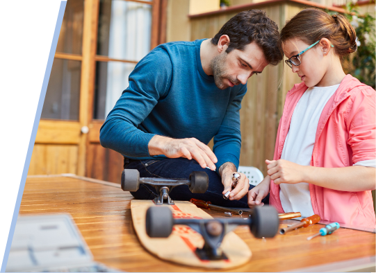 réparer un skateboard