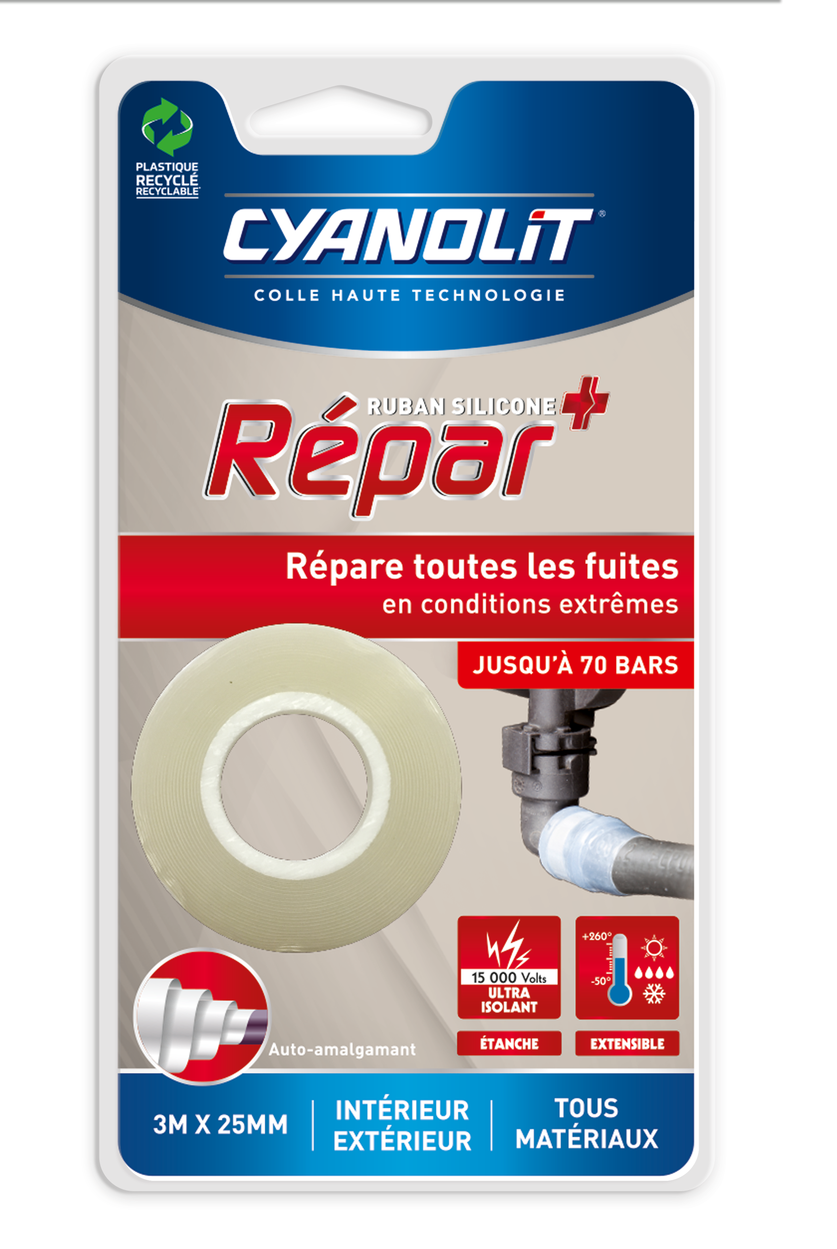 Ruban adhésif imperméable pour le bain, bande arina pour arrêter les  fuites, réparation de joint, isolant, auto-fixation, 150cm